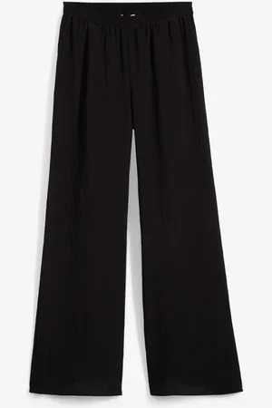 bonprix Hose aus aus strukturiertem Crinkle-Viskose-Mix