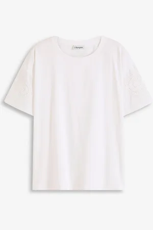 bonprix T-Shirt mit Lochstickerei