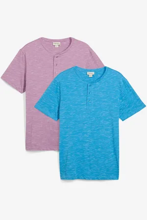 bonprix Henleyshirt, Kurzarm (2er Pack)