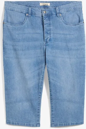 bonprix Leichte Stretch-Jeans-Long-Bermuda, Regular Fit