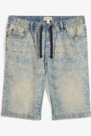 bonprix Leichte Jeans-Schlupf-Bermuda, Slim Fit