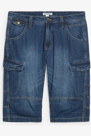 bonprix Leichte Jeans-Long-Cargobermuda, Relaxed Fit