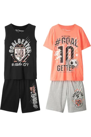 bonprix Jungen T-Shirt + Tanktop + Bermudas (4-tlg. Set)