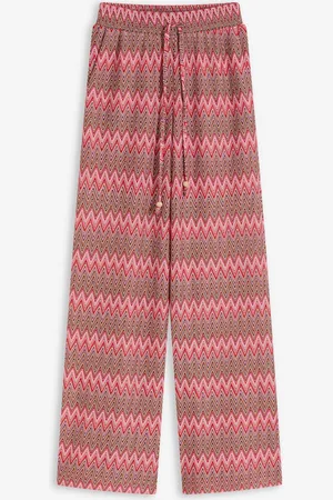bonprix Weite Jersey-Hose in Häkel-Optik