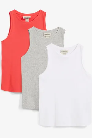 bonprix Tanktop aus reiner Bio-Baumwolle (3er Pack)