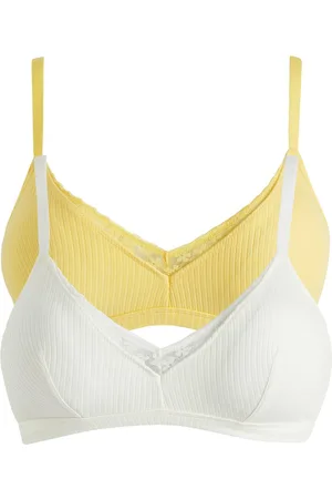 bonprix Gepolstertes Bralette ohne Bügel mit Bio-Baumwolle (2er Pack)