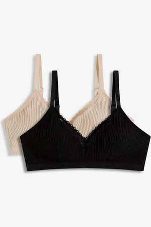 bonprix Gepolstertes Bralette ohne Bügel mit Bio-Baumwolle (2er Pack)