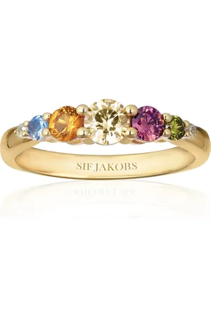 Sif Jakobs Belluno 925 Sterling Silberen Goldfarbene Ring SJ-R42126-ACZ-SG