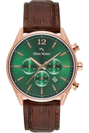 Mats Meier Grand Cornier Chrono Groen/RoseGoldfarbene Uhr MM00114