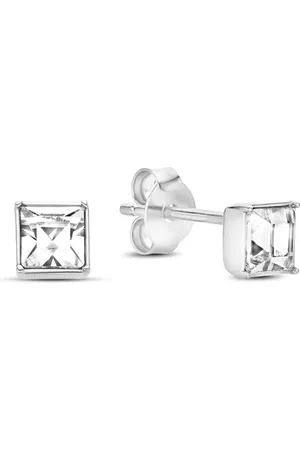 Parte Di Me Cento Luci Perla 925 sterling silver ear studs with preciosa crystal PDM36149