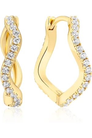 Sif Jakobs Ellera 925 Sterling Silver Earrings SJ-E3869-CZ-YG