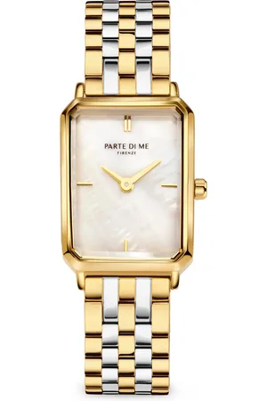 Parte Di Me Orologio Rechthoekig DamenUhr Goldfarbene und Silberfarbene PDM09008
