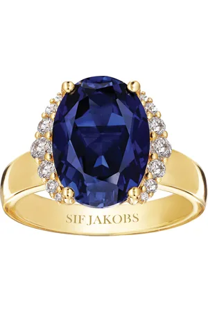 Sif Jakobs Ellisse damen Ring 750 Vergoldung SJ-R2342-BLCZ-YG
