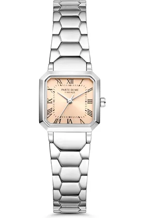 Parte Di Me Orologio square ladies watch silver coloured and taupe PDM09028
