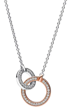 PANDORA Signature damen Kette 585 Rosévergoldung 382778C01-45
