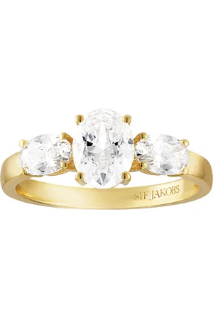 Sif Jakobs Ellisse damen Ring 750 Vergoldung SJ-R2340-CZ-YG