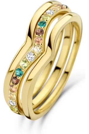 Parte Di Me | Vergoldung/925 Sterling Silber mit 585er Vergoldung Ring mit Zirkonia Damen | Santa Maria | PDM33032-50