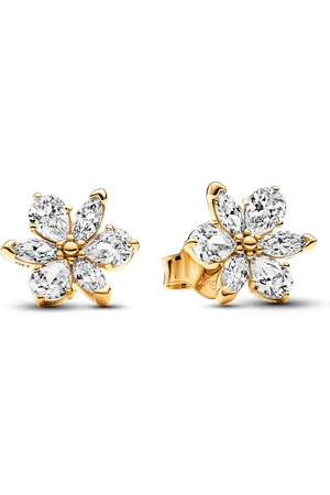 PANDORA Timeless Goldfarbene Ohrringe 262633C01 mit 585er Golden Plattierung