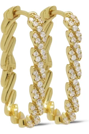 Karma Hinged Hoops 925 Sterling Silver Earhoops H405GP