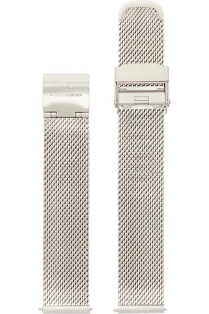Violet Hamden Dawn Silberfarbenes Mesh-Armband (16 mm) VH42007