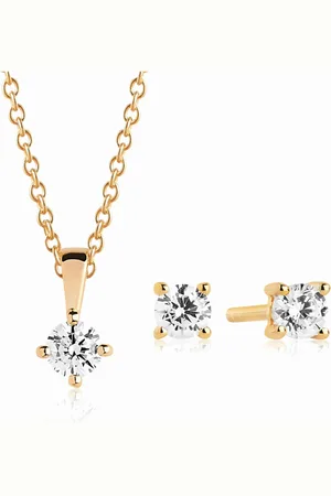 Sif Jakobs Damen Geschenkset 585 Vergoldung SJ-P4MRDE3MRD-YG-CZ
