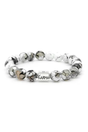 Karma Herren Armband WeiÃŸ/Silber/Schwarz 96081