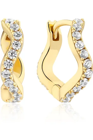 Sif Jakobs Ellera 925 Sterling Silver Earrings with 18 Karat Plating SJ-E3859-CZ-YG