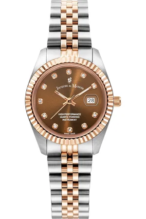JACQUES DU MANOIR Inspiration damen Uhr Roségold/Silber JWL01202