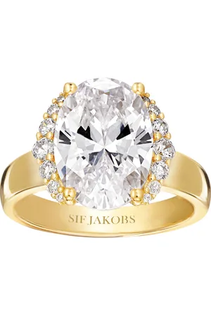 Sif Jakobs Ellisse damen Ring 750 Vergoldung SJ-R2342-CZ-YG