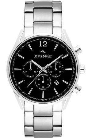 Mats Meier Grand Cornier Chrono Schwarz/Silberfarbene Uhr MM00110