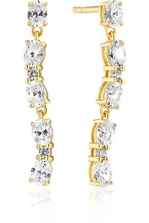 Sif Jakobs Ellera 925 Sterling Silver Earrings with 18 Karat Plating SJ-E2417-CZ-YG
