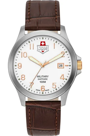 JDM MILITARY Alpha I Weiße Herrenuhr JDM-WG001-02