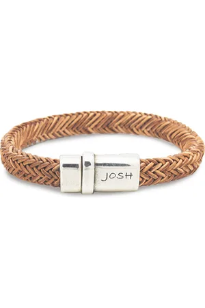 Josh Cognac Natural Stone Bracelet 09332SL/CGNC