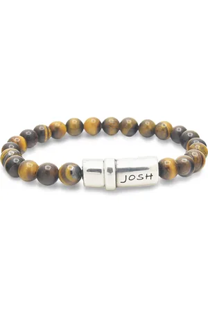 Josh Cognac Natural Stone Bracelet 09285SL/CGNC