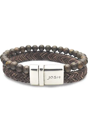 Josh Brown Natural Stone Bracelet 09333SL/BRWN