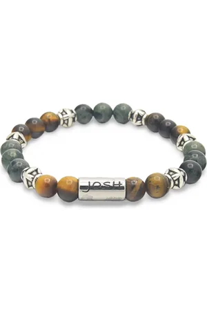 Josh Multi-coloured Natural Stone Bracelet 09329SL/GRCG