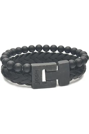 Josh Black Natural Stone Bracelet 25024VB/BLON