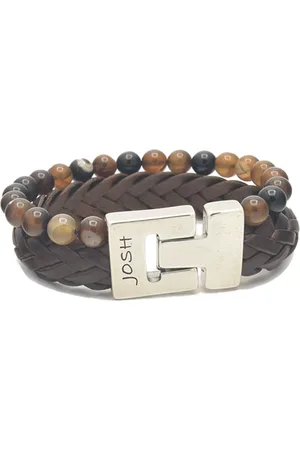 Josh Multi-coloured Natural Stone Bracelet 25023SL/BRCO