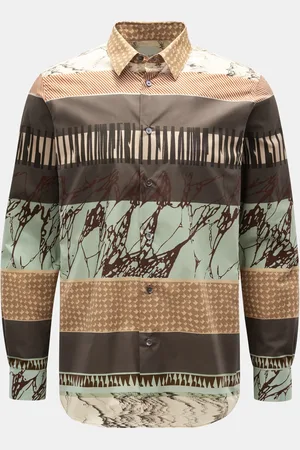 Paul Smith Herren - Casual Hemd Kent-Kragen /mintgrün/hellbraun gemustert