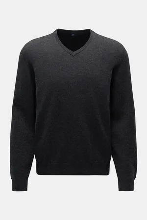 FEDELI Herren - Cashmere V-Neck Pullover 
