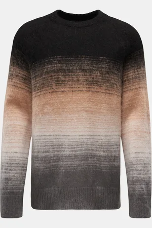 LANEUS Herren - Rundhalspullover /beige/grau