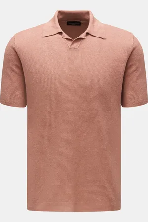 Roberto Collina Herren - Leinen Kurzarm-Strickpolo