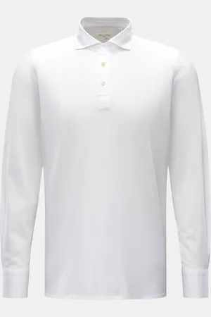 Finamore Herren - Longsleeve-Poloshirt 