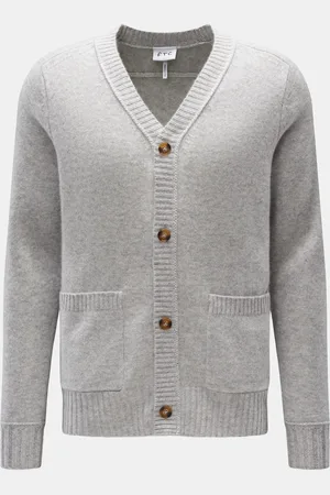 FTC Herren - Cashmere Cardigan meliert