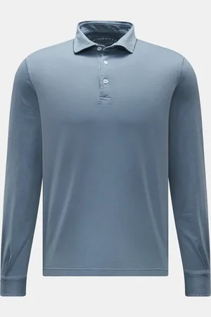 FEDELI Herren - Jersey Longsleeve-Poloshirt 
