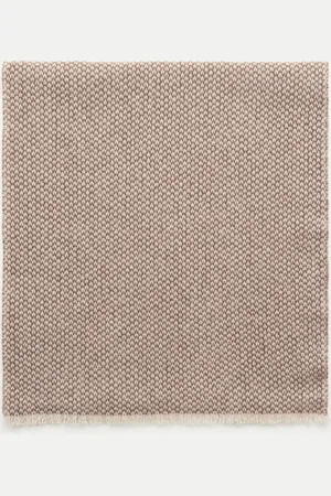 FEDELI Herren - Cashmere Schal /creme gemustert