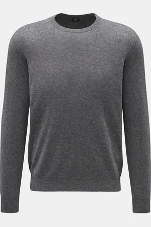 FEDELI Herren - Cashmere Rundhalspullover meliert