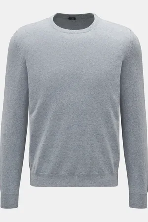 FEDELI Herren - Cashmere Rundhalspullover meliert