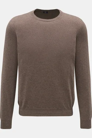 FEDELI Herren - Cashmere Rundhalspullover meliert