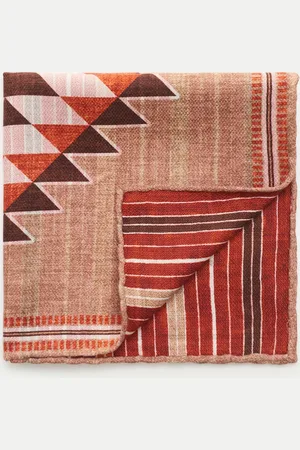 ROSI COLLECTION Herren - Einstecktuch rostbraun/dunkelbraun/ gemustert
